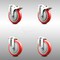 Service Caster 5 Inch 316SS Red Polyurethane Swivel Bolt Hole Caster Set with 2 Lock Brake SCC-SS316BHTTL20S514-PPUB-RED-2-S-2 - alternate 1